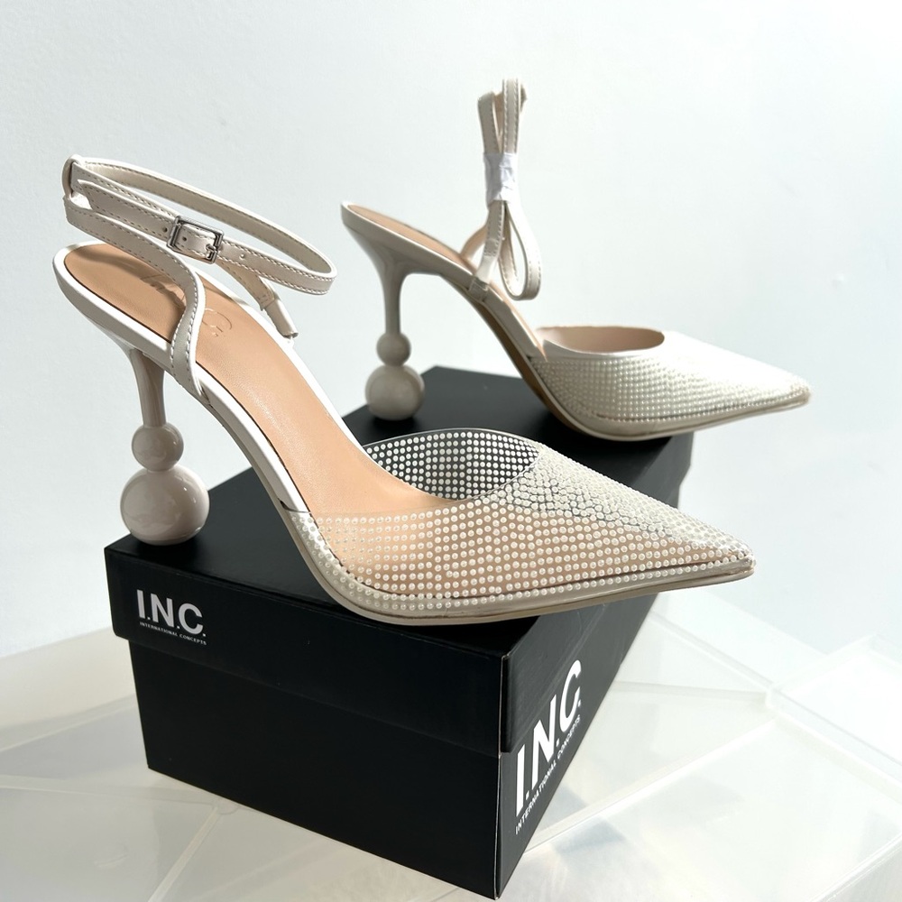 Gorgeous! INC International Concepts Beaded Toe & Unique Ball Ball Heel
